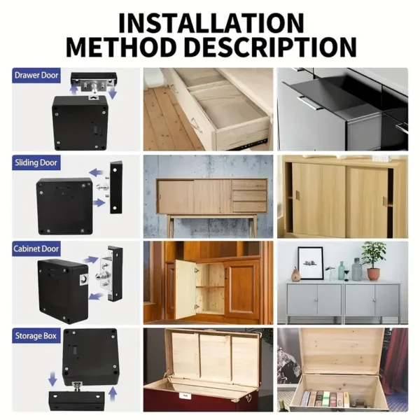 Salontafel, vierkant opklapbaar blad met smartlock - Afbeelding 5