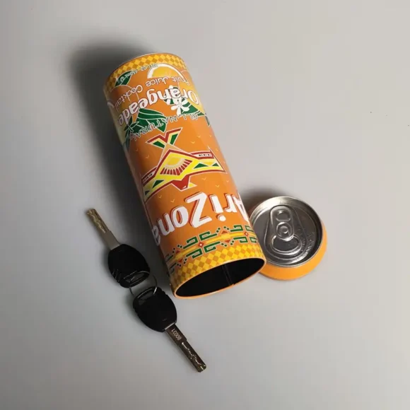 1pc Arizona Orangeade Aluminium Drankblikje, Combinatieslot, Niet-waterdicht, Verborgen Opslag Stash Container