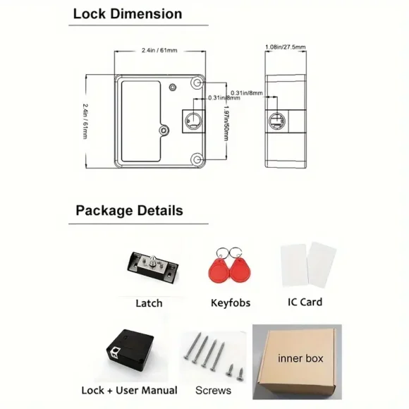 Rfid Meubelslot Inc. 2 pasjes en 2 Tags - Afbeelding 7