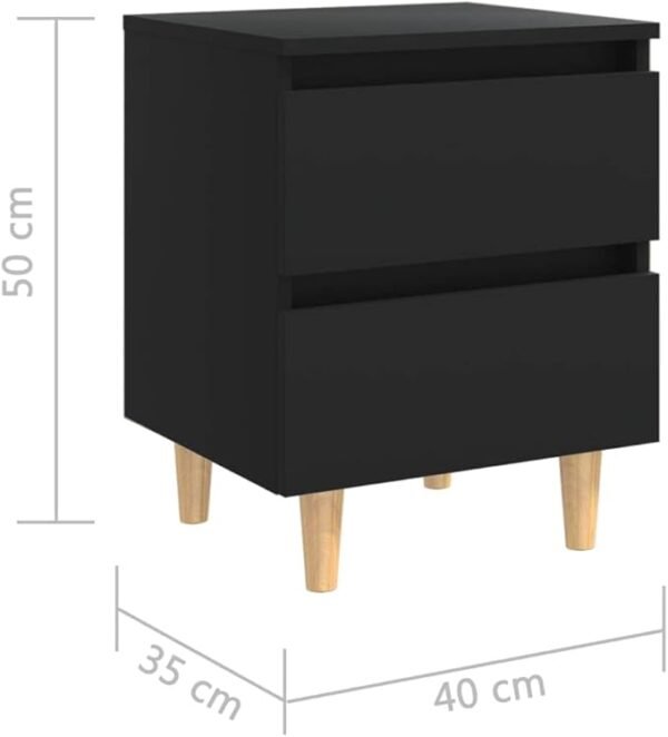 MODEL: PARIS Nachtkastje met verborgen ruimte, smartlock, grenen poten 40 x 35 x 50 cm - Afbeelding 2