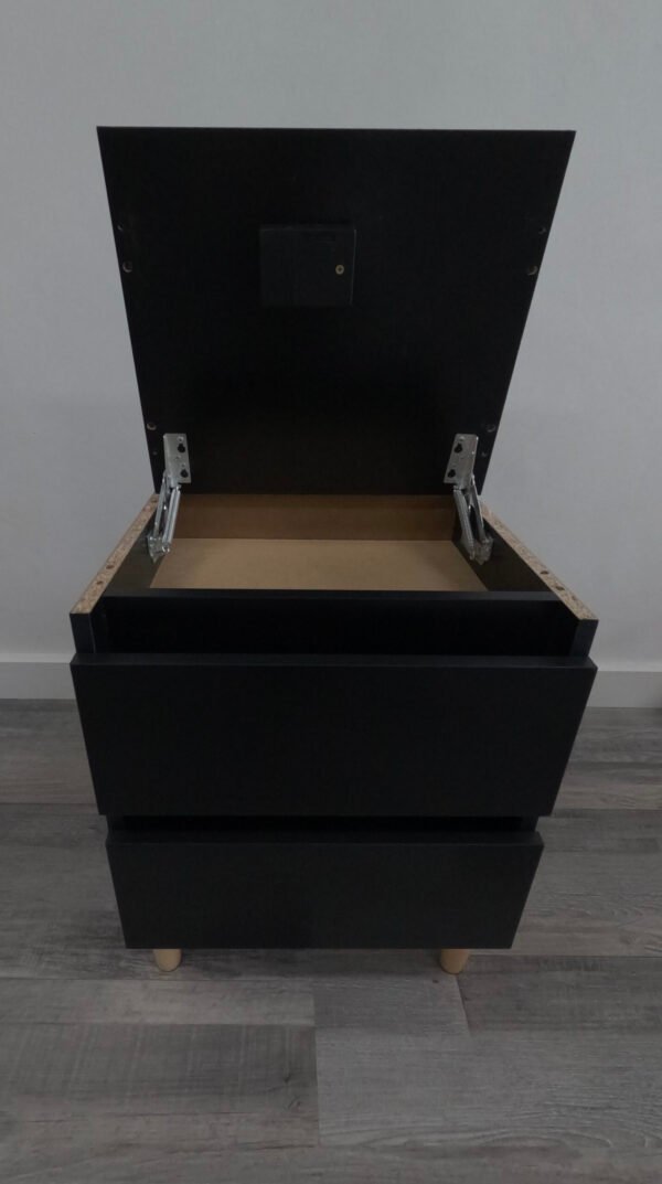 MODEL: PARIS Nachtkastje met verborgen ruimte, smartlock, grenen poten 40 x 35 x 50 cm - Afbeelding 7