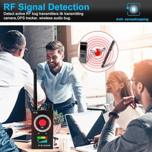 Professionele  Anti-spion Bug Detector, Draadloze RF Detector voor Verborgen Camera, GSM Luisteren Device Finder Radar Radio Scanner Draadloos Signaal Alarm, Verbeterde versie - Afbeelding 3