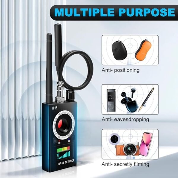 Professionele Anti-spion Bug Detector, Draadloze RF Detector voor Verborgen Camera, GSM Luisteren Device Finder Radar Radio Scanner Draadloos Signaal Alarm, Verbeterde versie