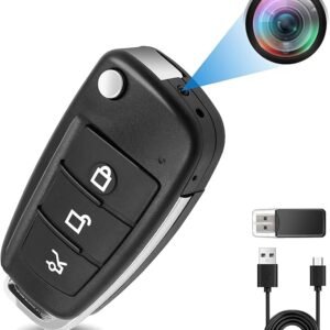Spionagecamera autosleutel, verborgen mini-camera, 1080p, spionagemicrofoon, met video-opname en bewegingsdetectie, nachtzicht