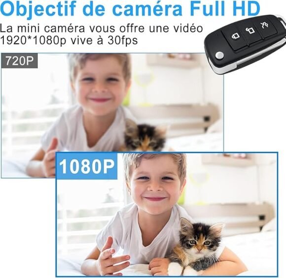 Spionagecamera voor auto, verborgen mini-camera, 1080p, spionagemicrofoon, met video-opname en bewegingsdetectie, nachtzicht - Afbeelding 5