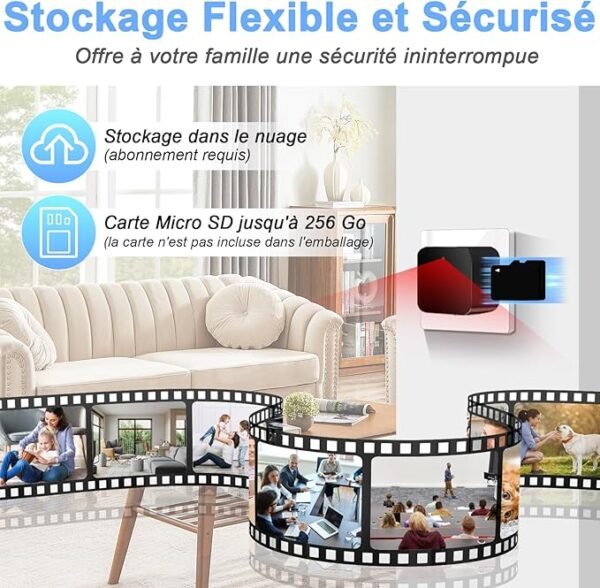 RuimteX Spionagecamera, wifi, 5G, verborgen mini-camera, USB-oplader, draadloos, 1080p HD, bewegingsdetectie, bewakingscamera, Tuyasmart app-besturing - Afbeelding 2