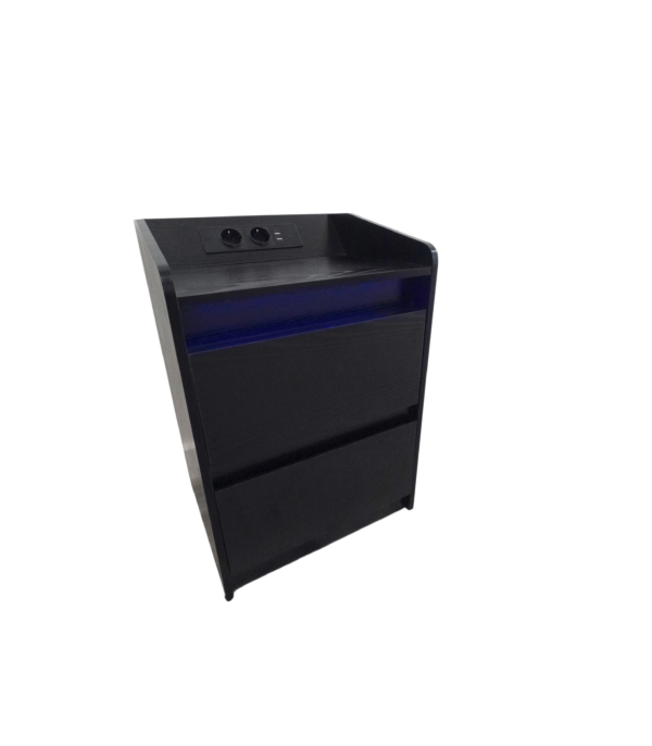 MODEL: TRANSFORMER Compleet Nachtkastje Met Geheime Lade / Laadstation en verschillende kleuren LED - Afbeelding 3