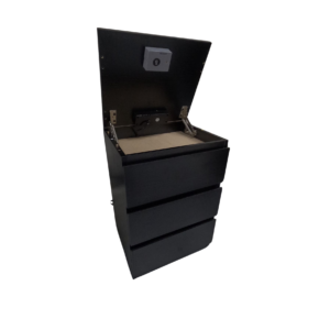 MODEL: TESLA Nachtkast of kast met verborgen ruimte en Smartlock 2 AC-stopcontacten, 2 USB