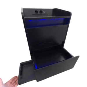 MODEL: TRANSFORMER Compleet Nachtkastje Met Geheime Lade / Laadstation en verschillende kleuren LED