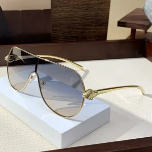 Oversized Gouden-Metalen Modebrillen voor Vrouwen & Mannen - Retro Stijl, Inclusief Schoonmaakdoekje | Elegante Brillen |