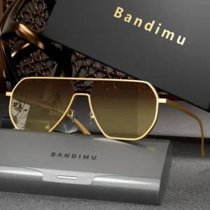 Bandimu Vintage-geïnspireerde modebrillen - Koperen frame, decoratieve lenzen voor mannen en vrouwen, perfect voor casual dragen