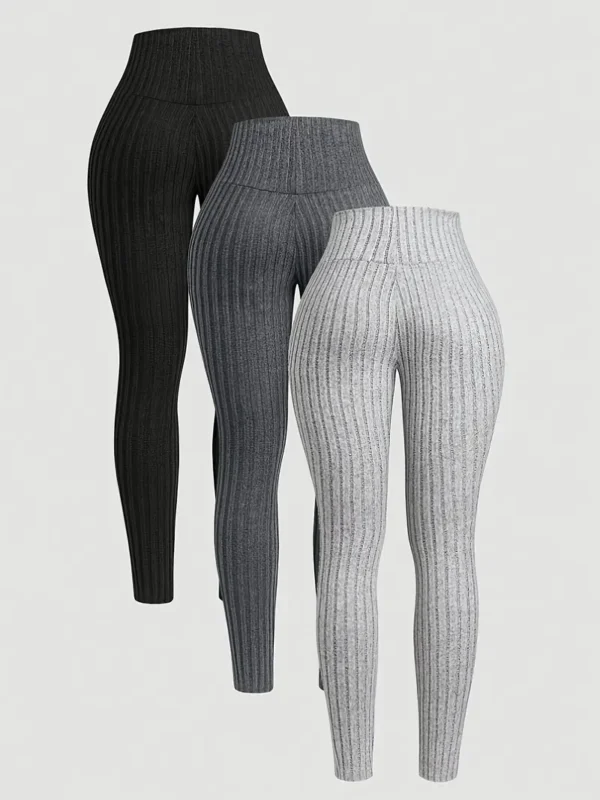 Vrouwenleggingen Driedelige Set - Casual Leggings Pak van Drie verschillende kleuren - Afbeelding 3