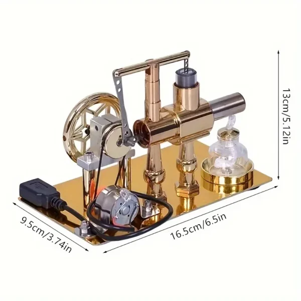 Mini generator voor opladen of 12v. Dag en nacht overal opladen met alleen warmte van een kaars of lampen olie - Afbeelding 2