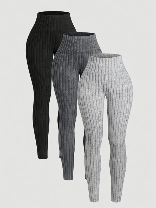 Vrouwenleggingen Driedelige Set - Casual Leggings Pak van Drie verschillende kleuren