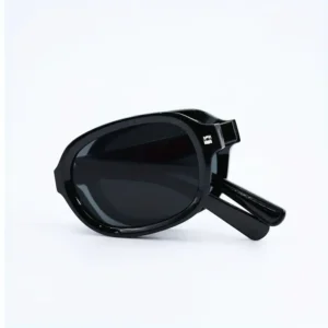 Trendy ovale opvouwbare bril, frame van polycarbonaat met AC-lens, gradientkleur voor hiking en outdoor activiteiten, unisex modebril