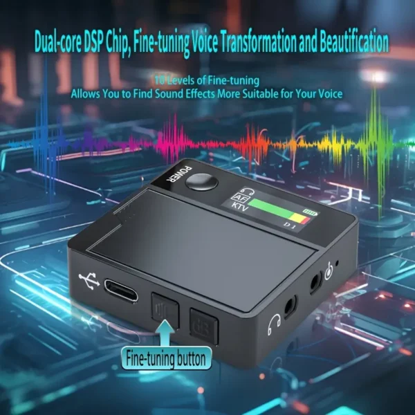Real-Time Stemveranderaar met Ingebouwde Microfoon – Transformeer Uw Stem in Mannelijk, Vrouwelijk of Jongeren voor Gaming, Live Streaming en Video Productie – Compatibel met Android & Mac, USB - Afbeelding 7