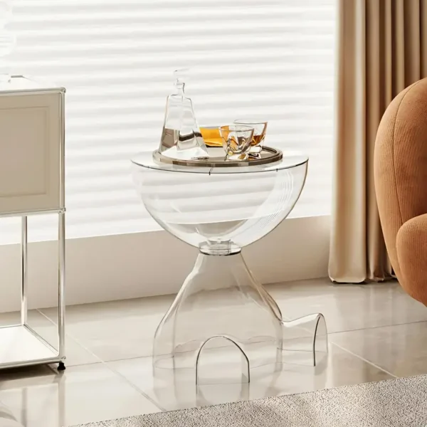 Praktische en Leuke bijzettafel Model: Bertje Transpartant - Afbeelding 2