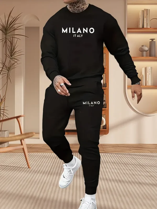 Tweedelige heren Set, Sweatshirt en Broek Joggingbroek Set