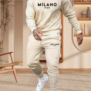 Tweedelige heren Set, Sweatshirt en Broek Joggingbroek Set