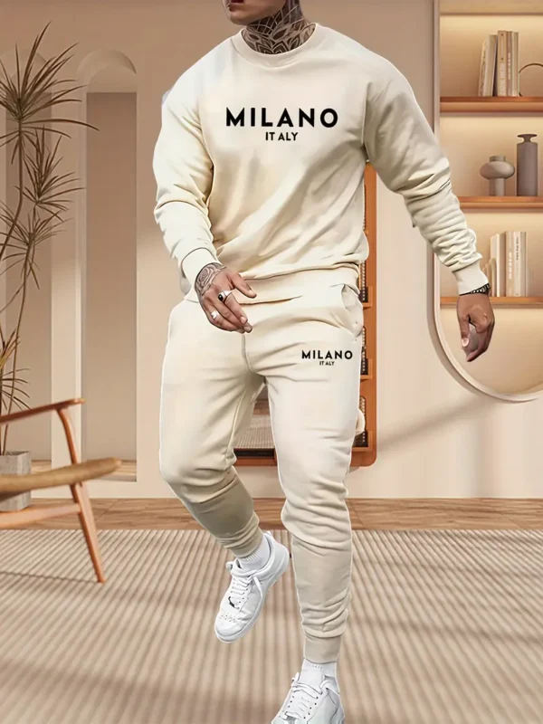 Tweedelige heren Set, Sweatshirt en Broek Joggingbroek Set