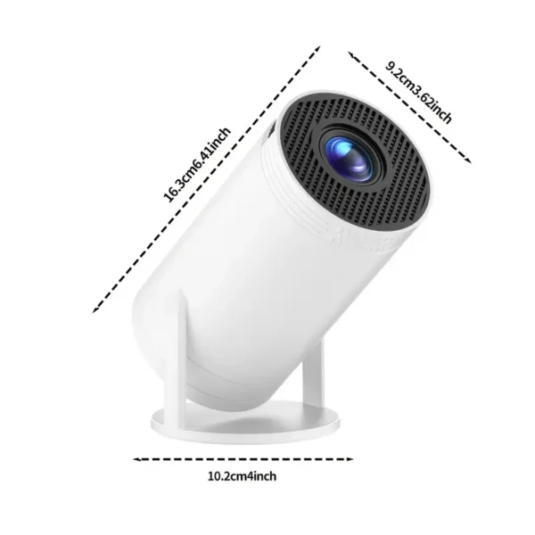 Untra HD Mini Projector - 4K ondersteuning, draadloos, Android 11-besturingssysteem, 5G WiFi & BT5.2, 180° draaibaar, afstandsbediening compatibel met smartphones en laptops, 150 ANSI helderheid, 1280x720 resolutie, draagbare entertainment projector, home theater projector | Moderne projector | Compacte projector