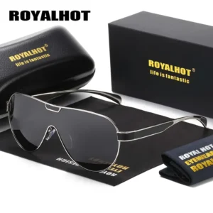 Unisex Royalhot Premium Craftsmanship Polairzeerde Lege Montuur Elegant Bril Rock Rijden Bril