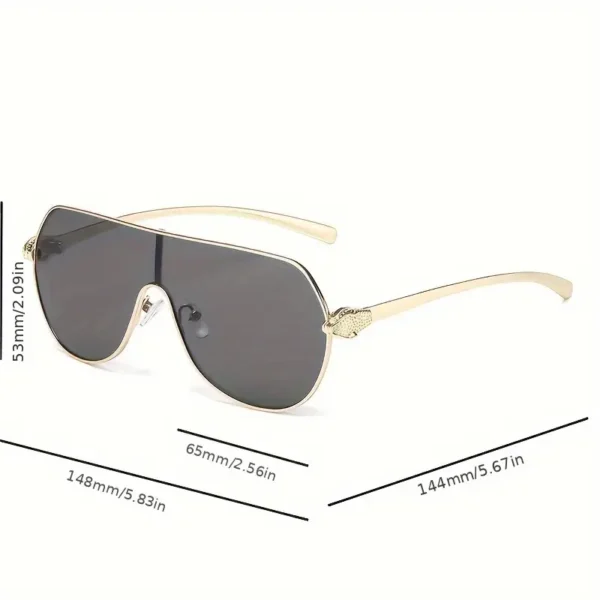 Oversized Gouden-Metalen Modebrillen voor Vrouwen & Mannen - Retro Stijl, Inclusief Schoonmaakdoekje | Elegante Brillen | - Afbeelding 4